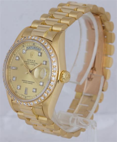 gold rolex presidential value|pre owned rolex president gold.